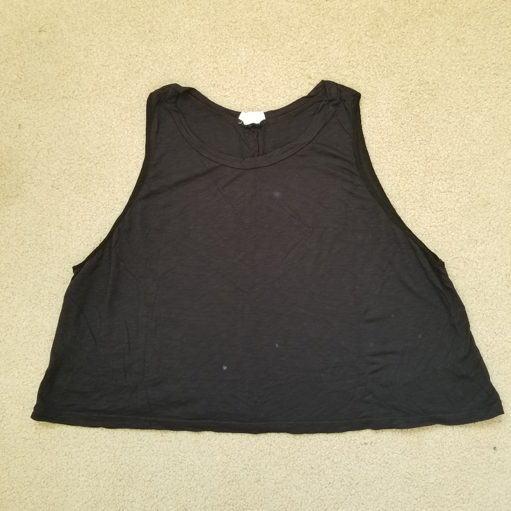 LACAUSA Basic Black Tank Top